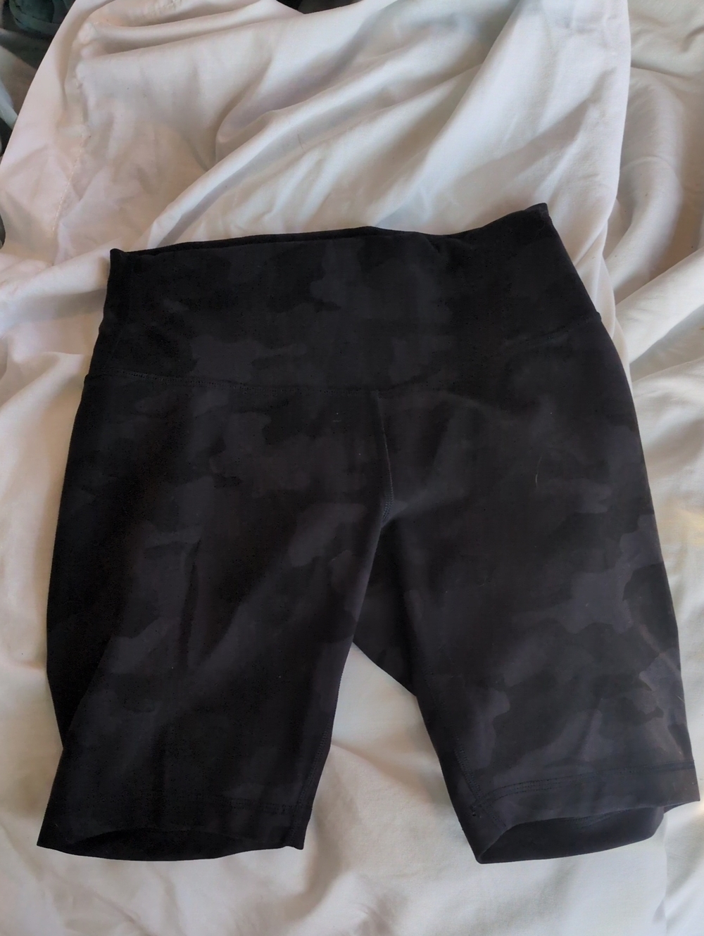 Womens Black Camo Bike Shorts